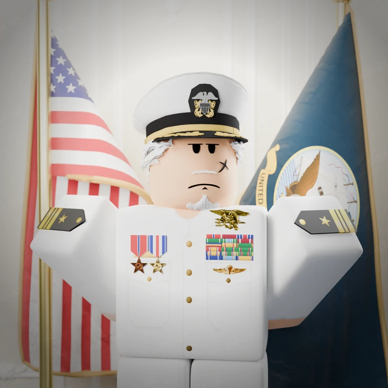 Naval lieutenant commander in white dress uniform